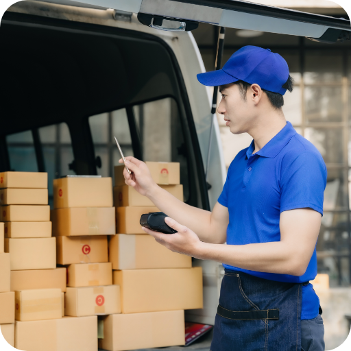 荷物を運ぶシーン